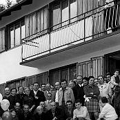 1969 -  Foto di gruppo per festa di inaugurazione baita UOEI all'alpe Piana Rovei 15/09/69