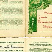 TESSERA DEL FONDATORE N.6 REDAELLI GIOVANNI