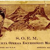 1945 TESSERA S.O.E.M. nuovo nome u.o.e.i. nel periodo bellico